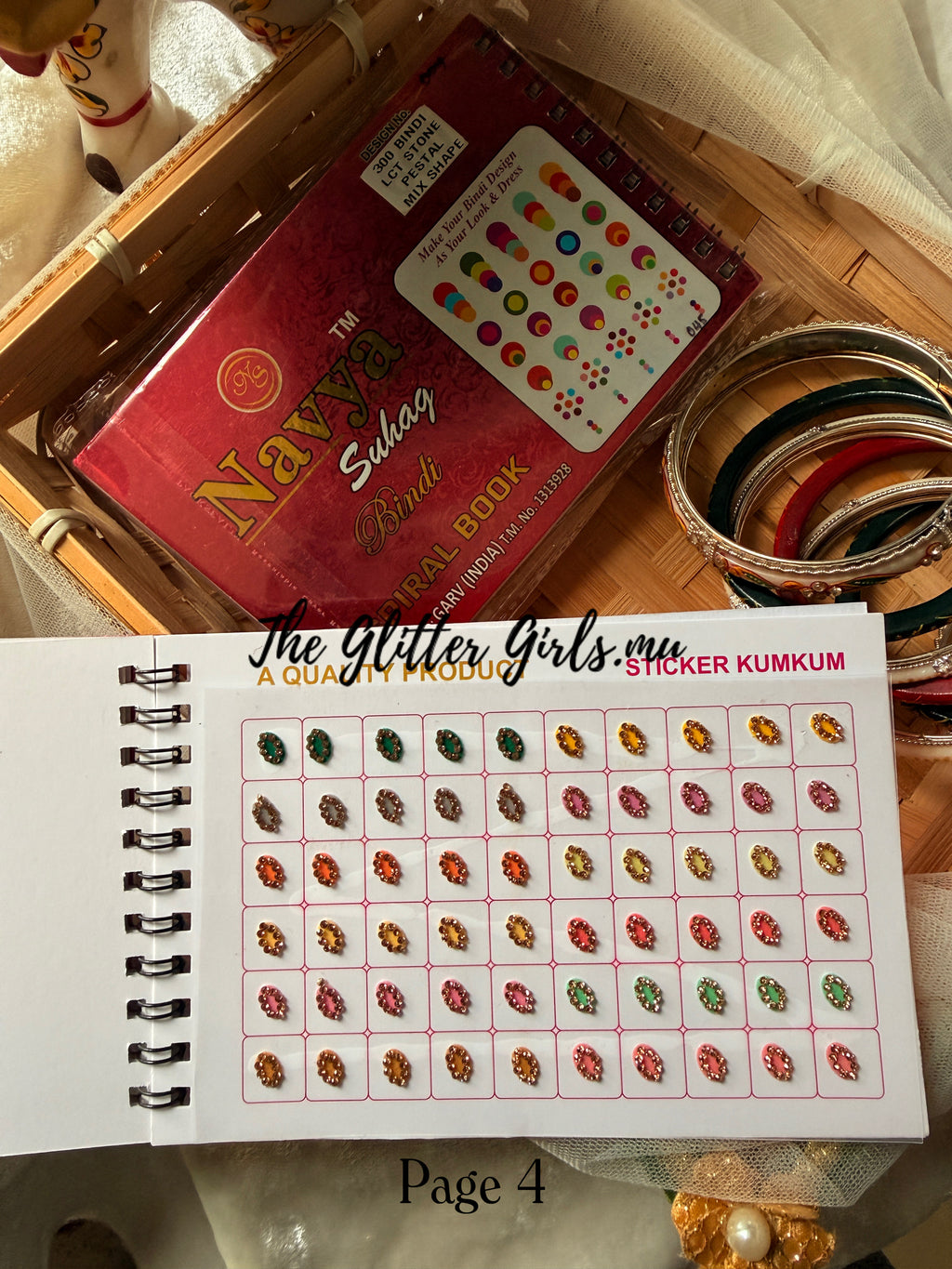 Navya bindi book (300 bindi LCT STONE PESTAL MIX SHAPE)