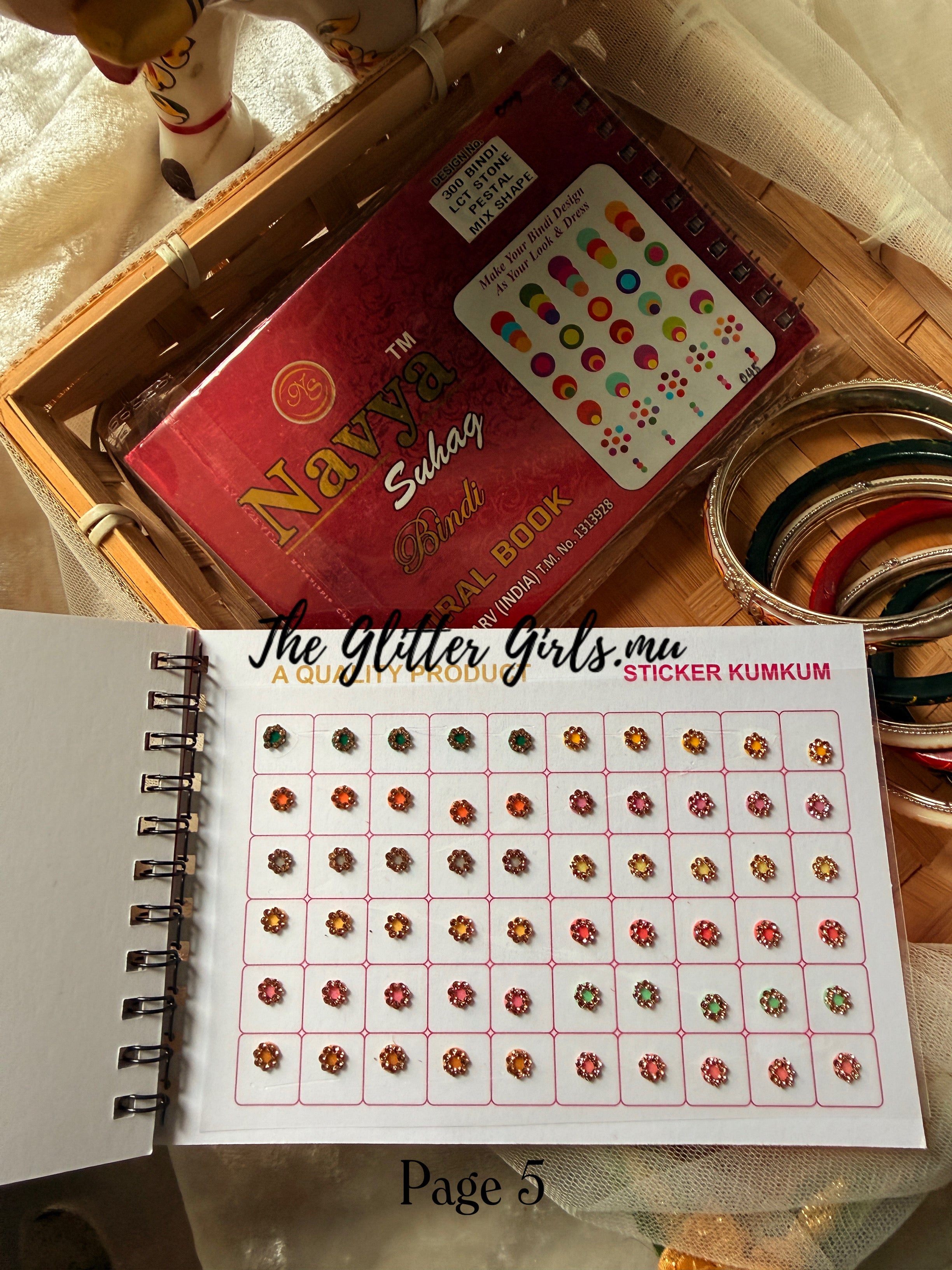 Navya bindi book (300 bindi LCT STONE PESTAL MIX SHAPE)