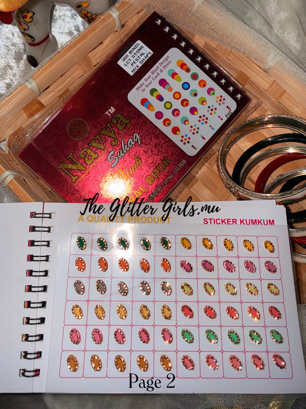Navya bindi book (300 bindi LCT STONE PESTAL MIX SHAPE)