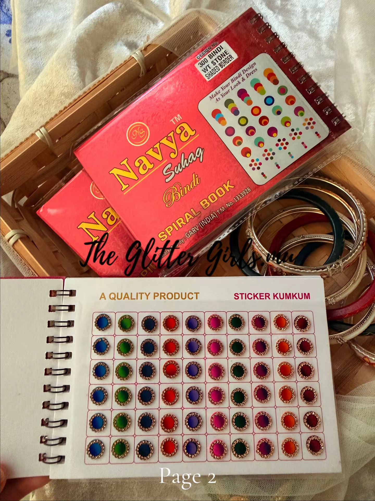 Navya 300 bindi WT STONE SHADED BORDER