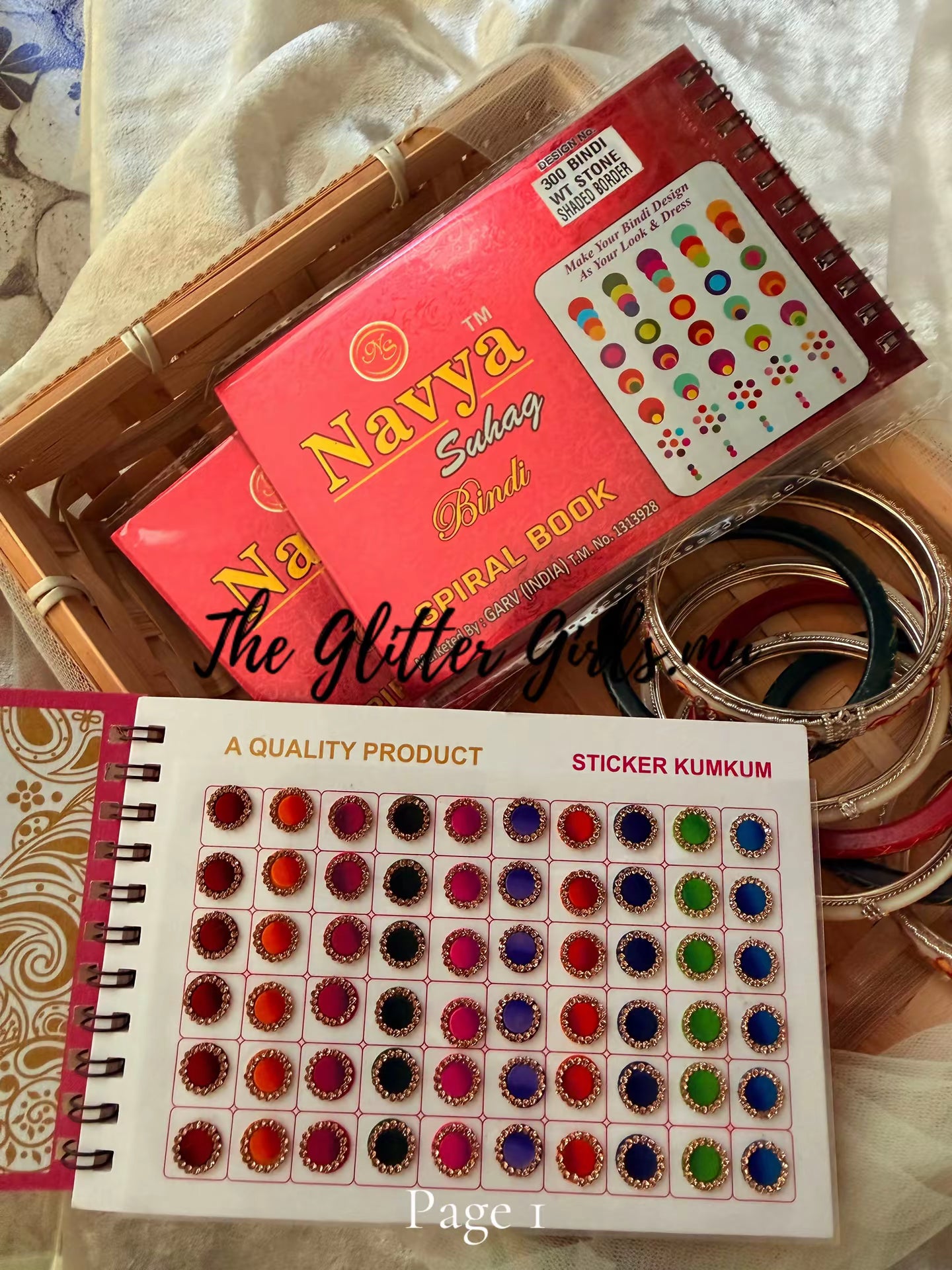 Navya 300 bindi WT STONE SHADED BORDER